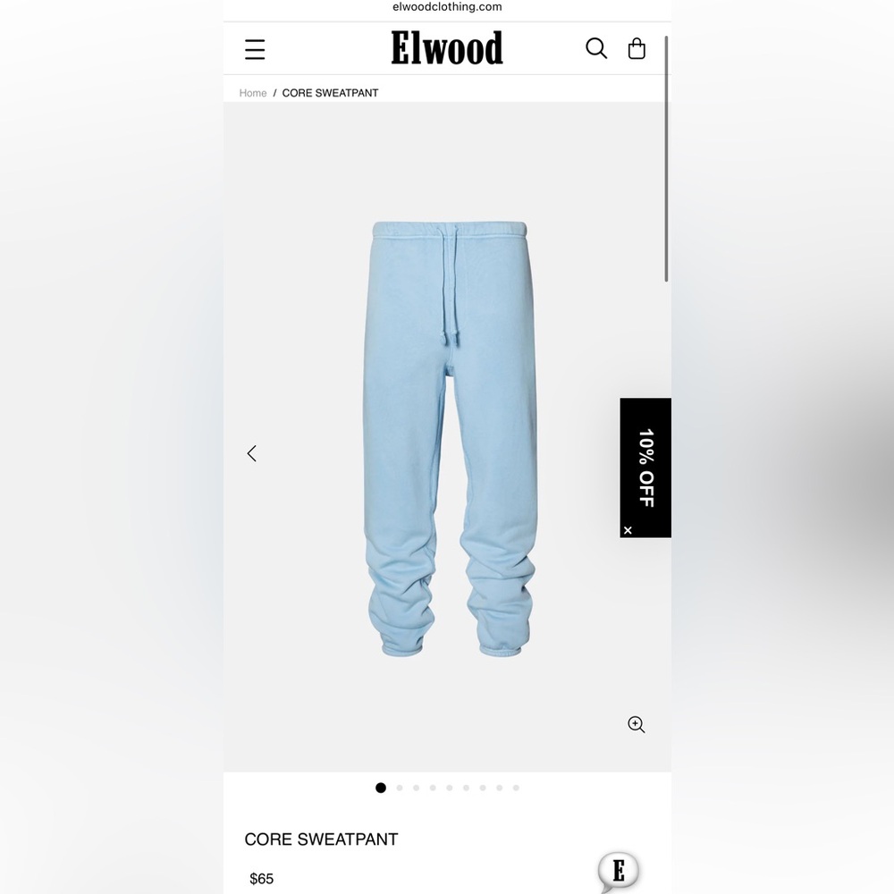 Elwood Light Blue Core Sweatpants
